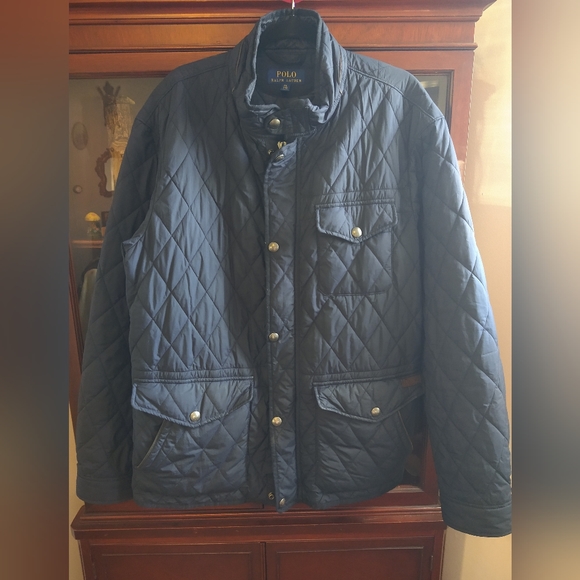 POLO Ralph Lauren Quilted Blue Label Navy Blue Jacket Coat Size XXL - Picture 9 of 11